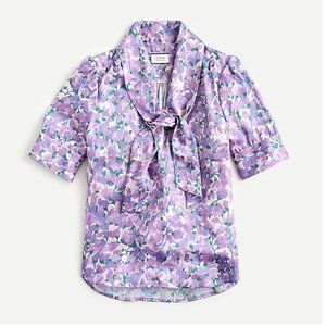J. Crew Collection tie-neck top in Ratti floral
